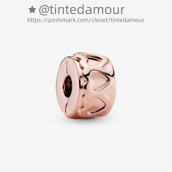 Pandora Band of Hearts Clip Charm|Pendant - Picture 1 of 2